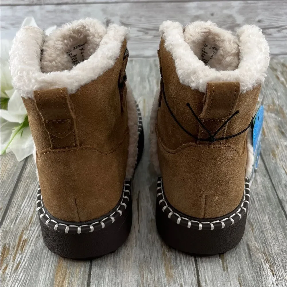 Little Girls Platform Winter Leather Boots Shoes Size 2